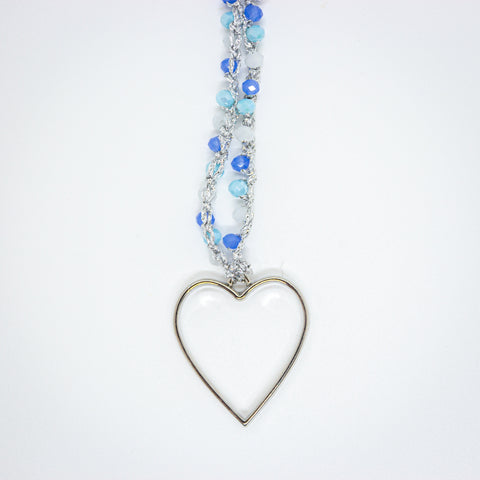 COLLANA CON PERLINE – BLU